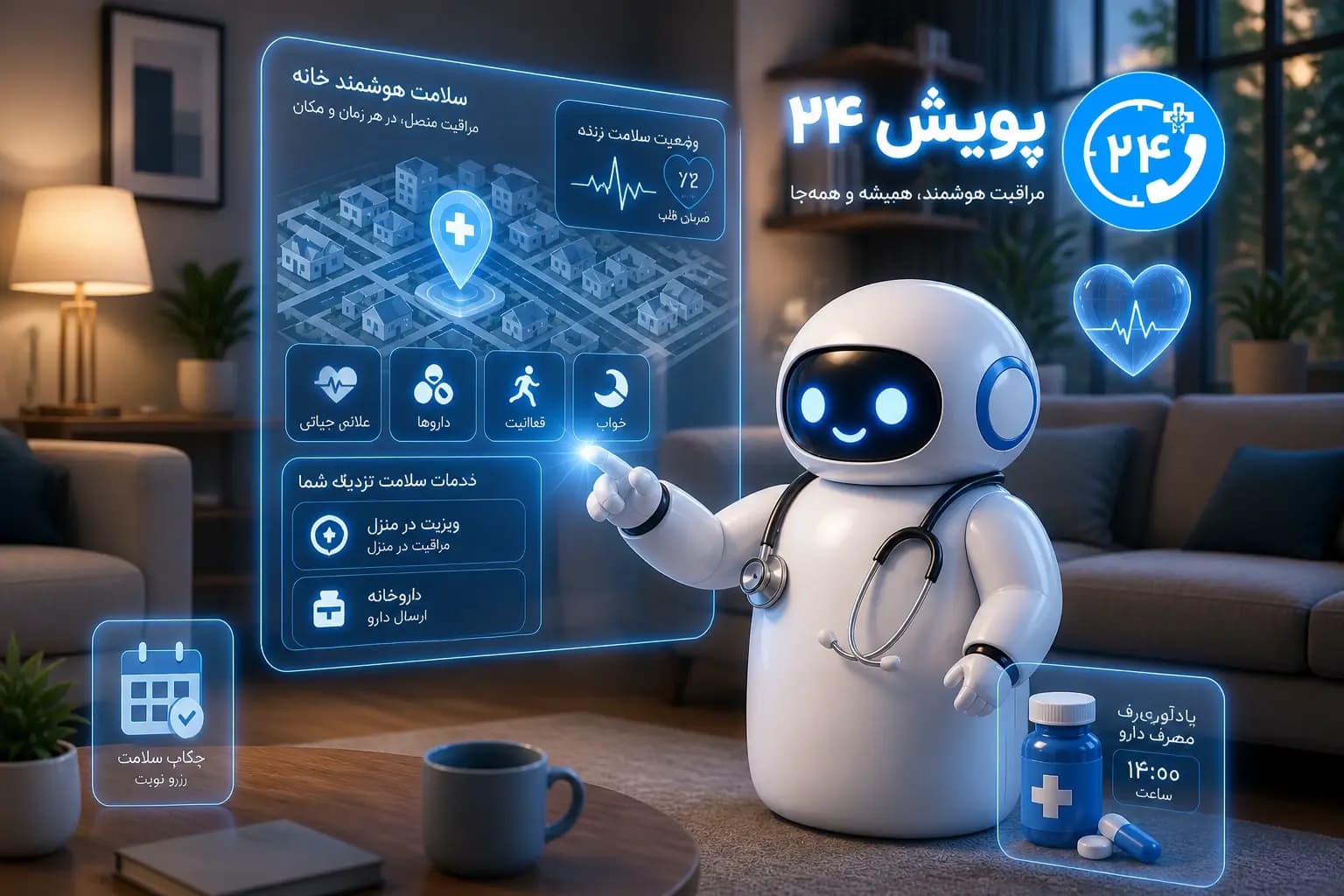 خدمات سلامت و مراقبت در منزل پویش ۲۴